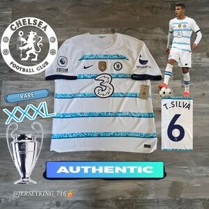 Nike Chelsea FC Thiago Silva #6 2022/2023 Authentic Away Jersey Rare 3XL EPL